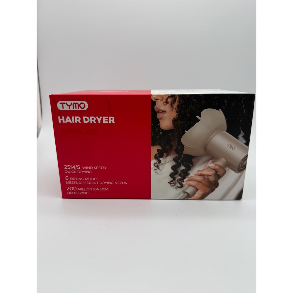 TYMO AIRBLISS Hair Dryer 3-in-1 Professional Ionic Styler Gold Lightweight NEW